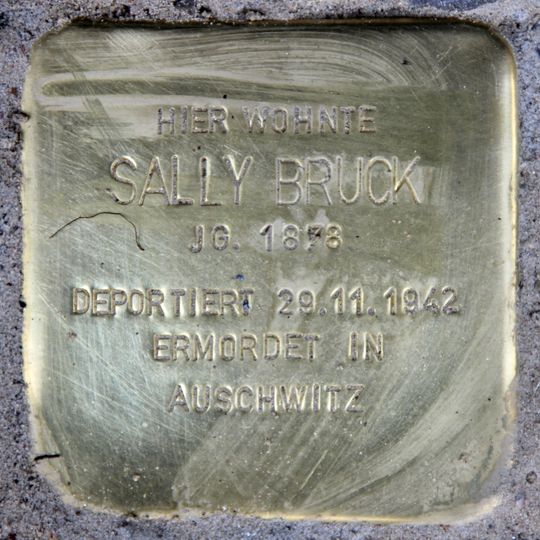 Stolperstein dedicated to Sally Bruck