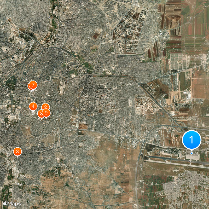 Aleppo International Airport Map