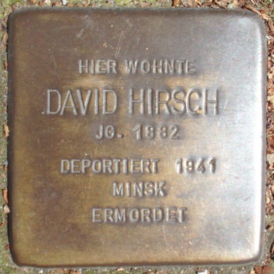 Stolperstein en memoria de David Hirsch