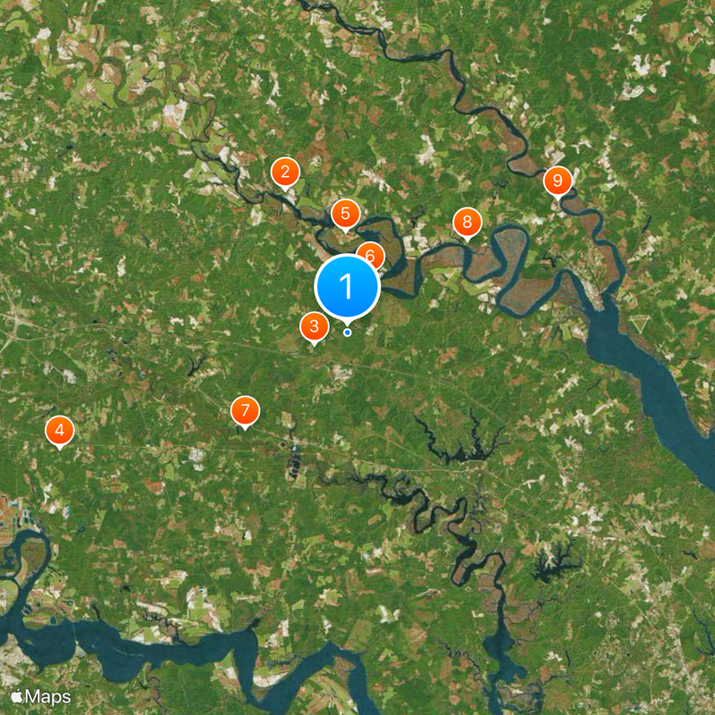 Hrabstwo New Kent Mapa