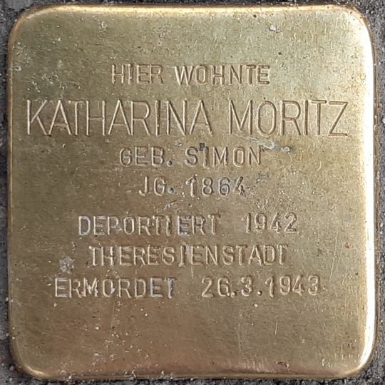 Stolperstein en memoria de Katharina Moritz