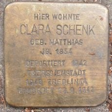 Stolperstein dedicated to Clara Schenk