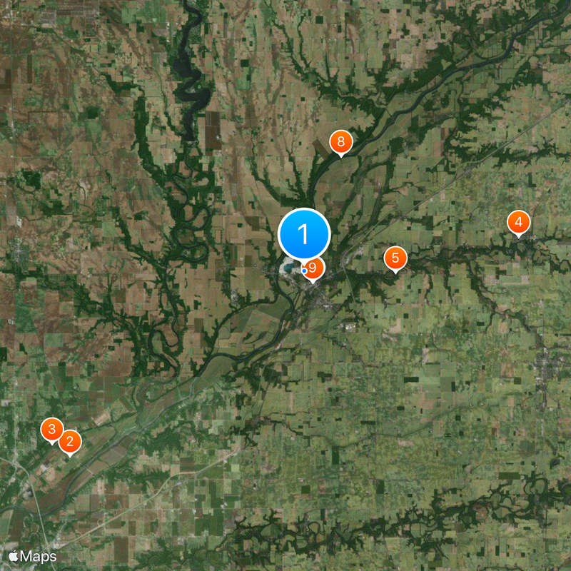 Wabash and Erie Canal Map