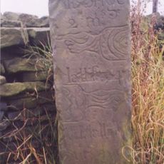 C18 Guide Stoop (signpost) At Junction Of Crosland Road And Lindley Moor Road