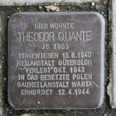 Stolperstein en memoria de Theodor Quante