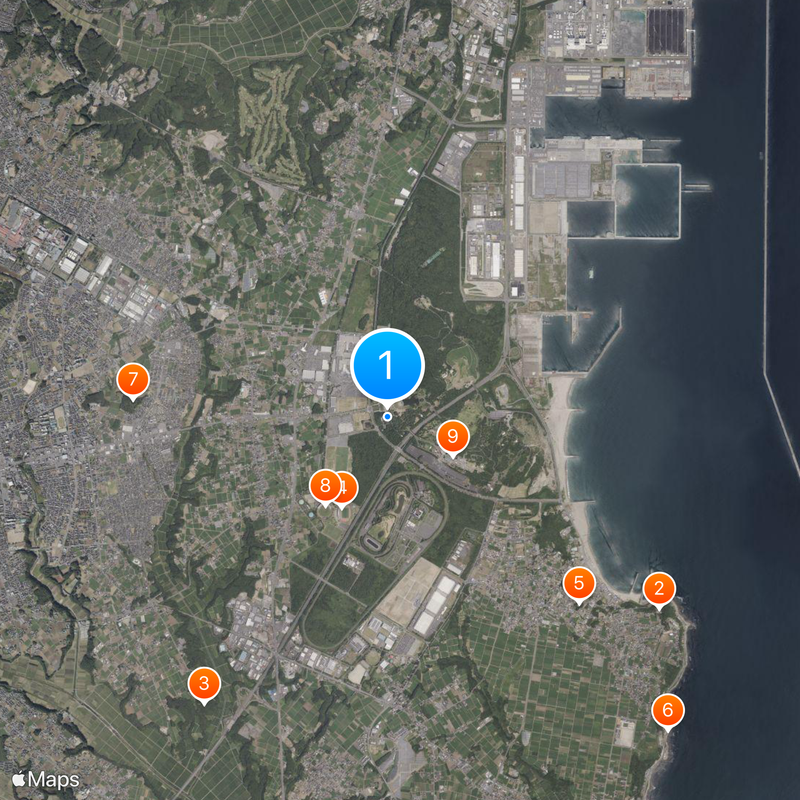 Hitachi Seaside Park Mapa