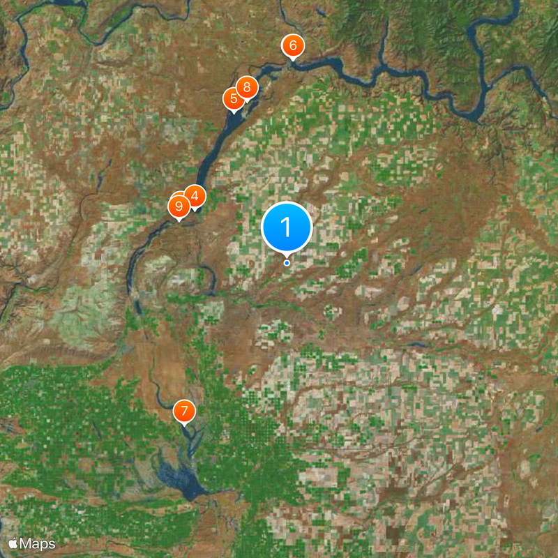Eastern Washington Map