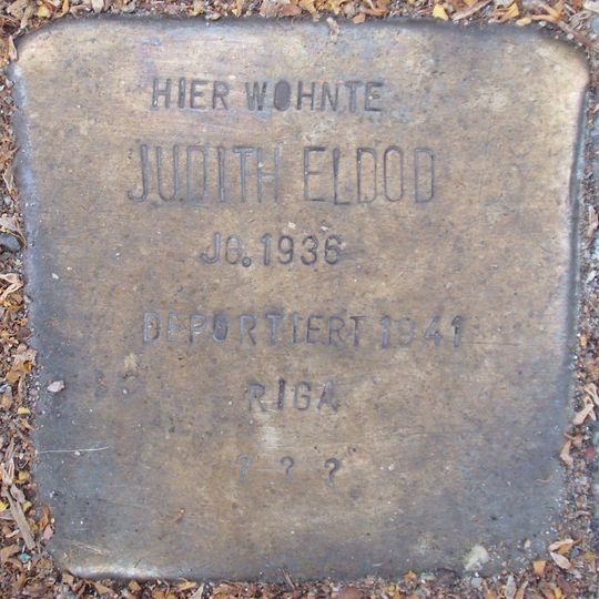 Stolperstein dedicated to Judith Eldod