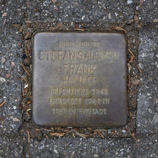 Stolperstein à la mémoire de Stefan Salomon Frank