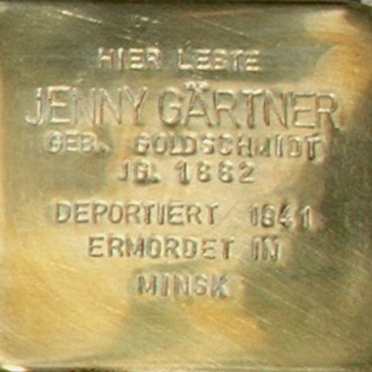 Stolperstein à la mémoire de Jenny Gärtner