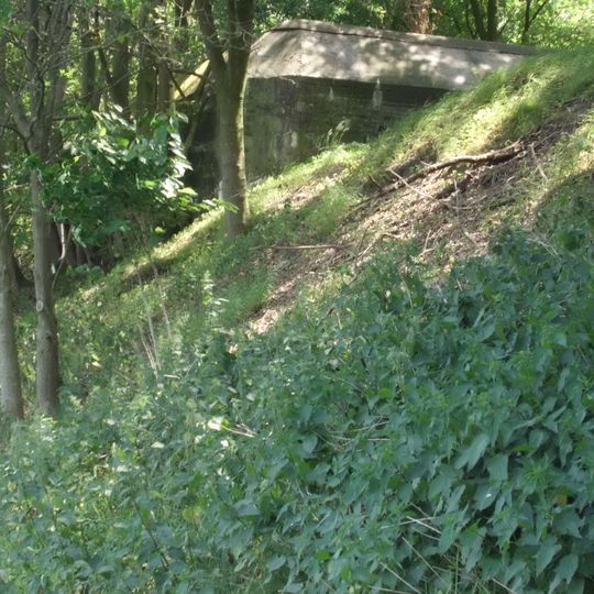 Kazemat R002-P Duitse Pantherstellung tussen damsluis aan de Roffelaarskade en de Pothbrug