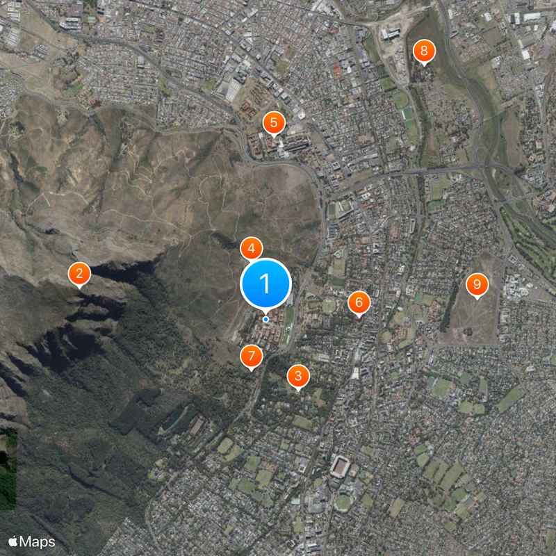 Uniwersytet Kapsztadzki Mapa