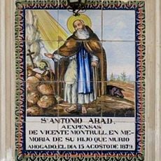 Ceramic panel of Saint Anthony the Great