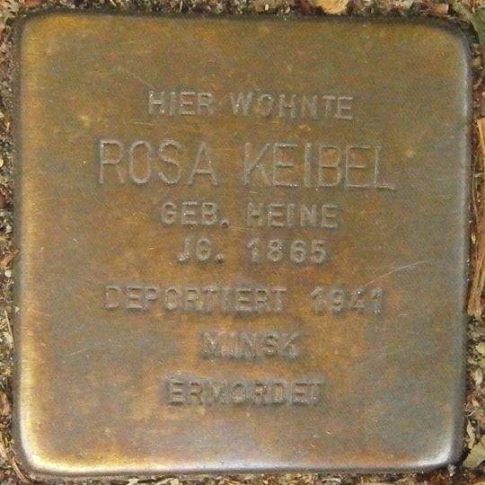 Stolperstein en memoria de Rosa Keibel