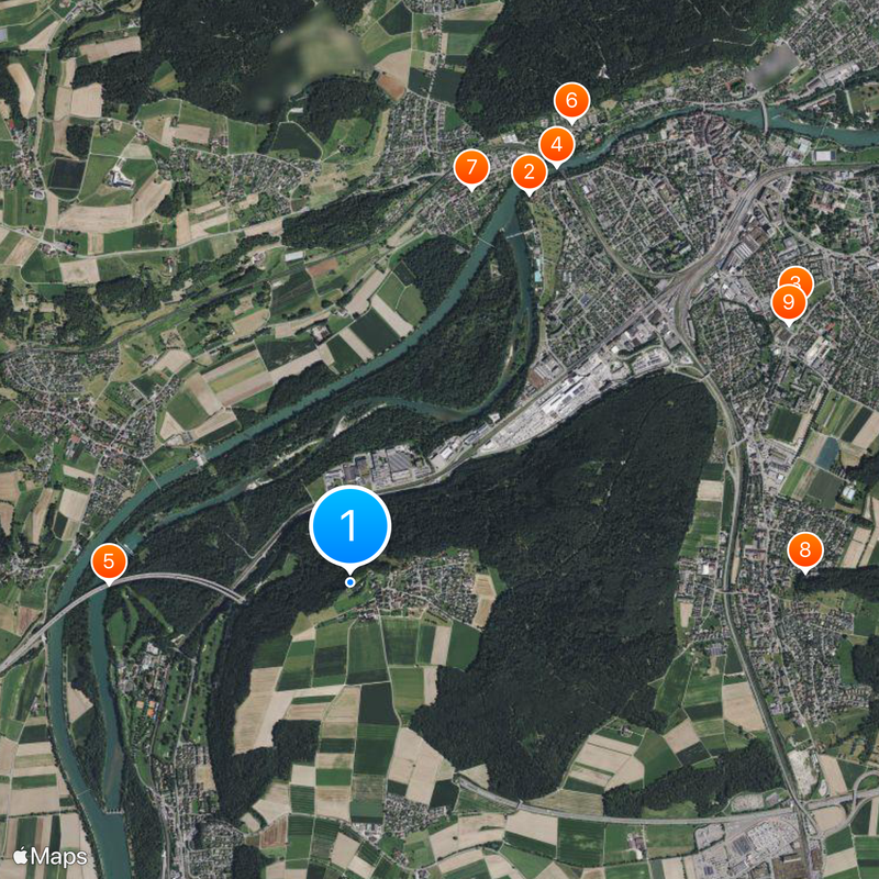 Habsburg Castle Mapa