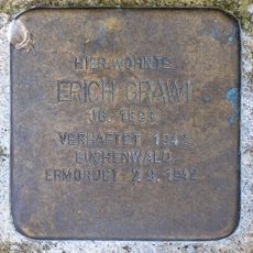 Stolperstein dedicated to Erich Grawi