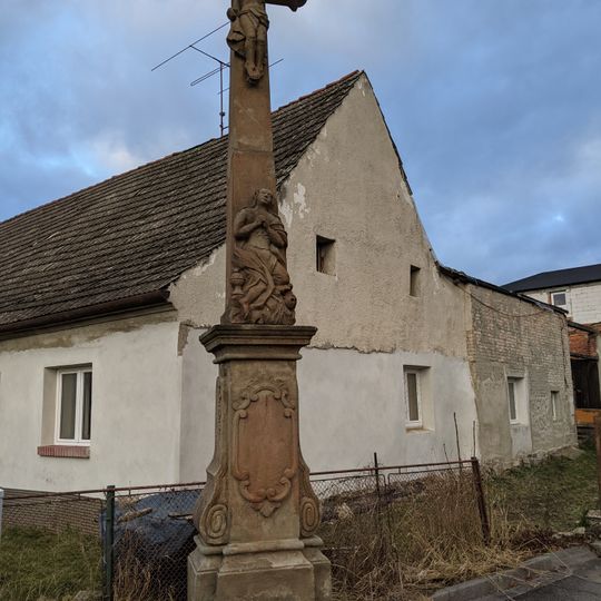 Wayside cross in Křížová street