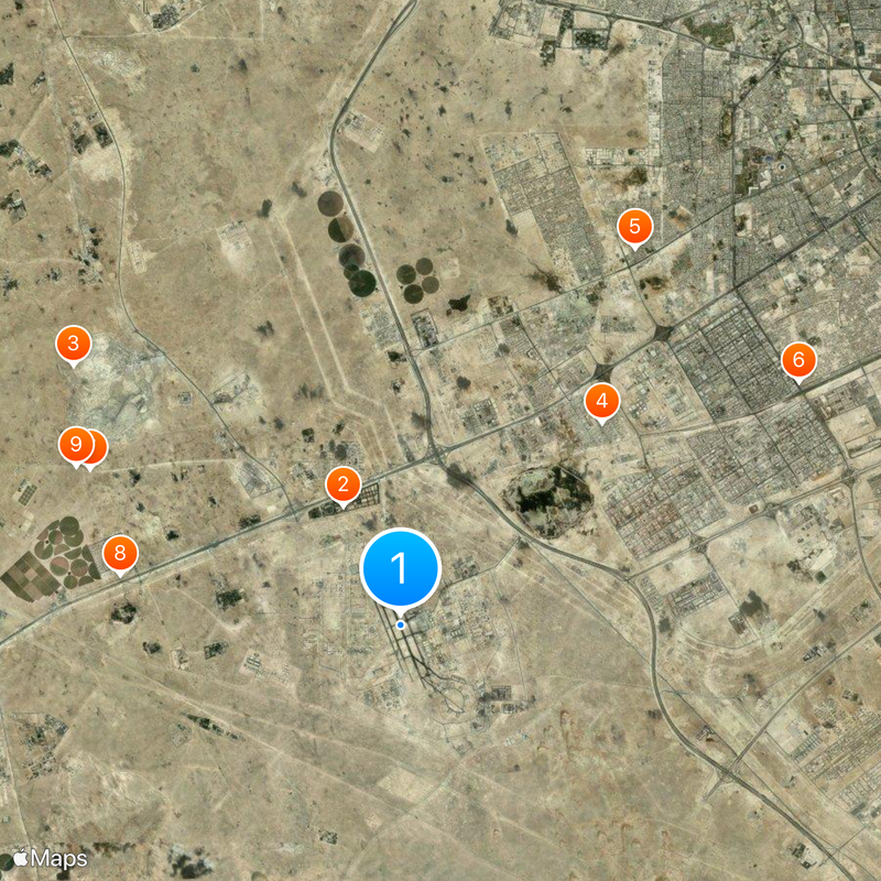 Al Udeid Air Base Mapa