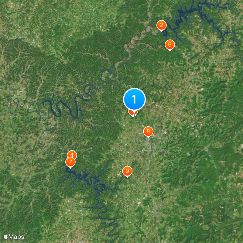 Cummins Falls State Park Mappa
