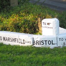 Direction Stone At Junction Of A420 And B4039