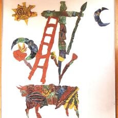 Wandbild Arma Christi von Max Weiler am Viehhof Imst