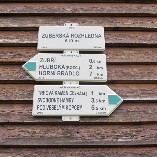 Rozcestník Zuberská rozhledna