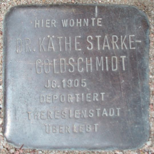 Stolperstein en memoria de Käthe Starke-Goldschmidt