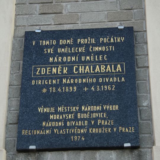 Pamětní deska Zdeňka Chalabaly