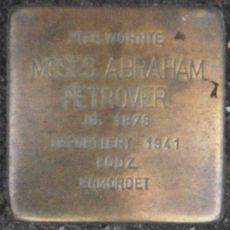 Stolperstein dedicated to Moses Abraham Petrover