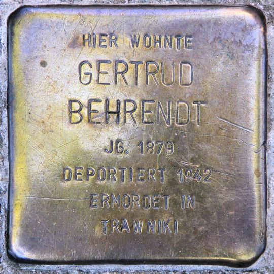 Stolperstein em memória de Gertrud Behrendt