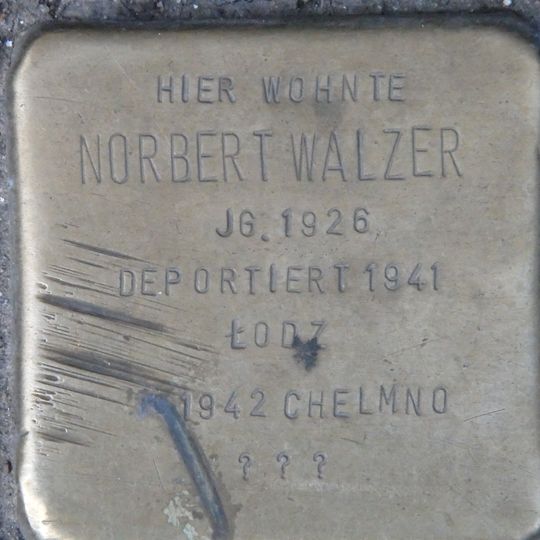Stolperstein em memória de Norbert Walzer