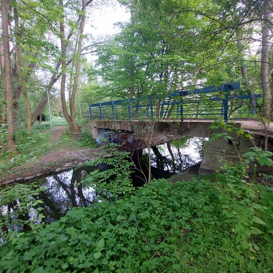 Lávka přes Litovický potok před vtokem do nádrže Džbán