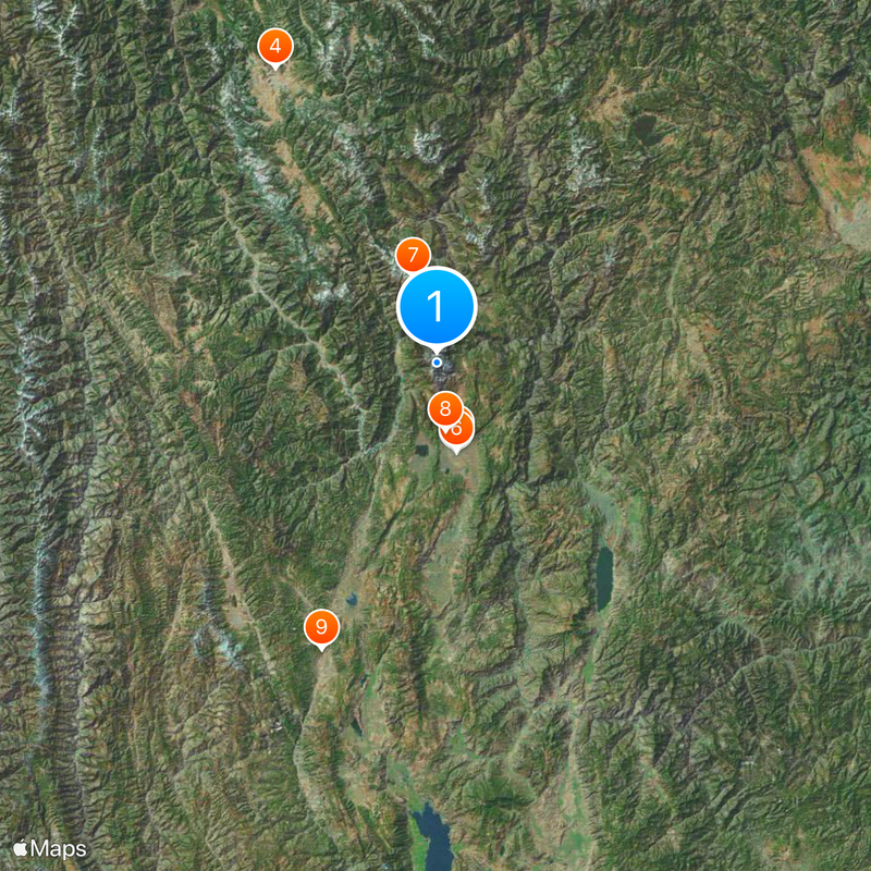 Montaña Nevada Dragón de Jade Mapa