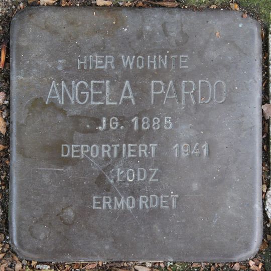 Stolperstein dedicated to Angela Pardo