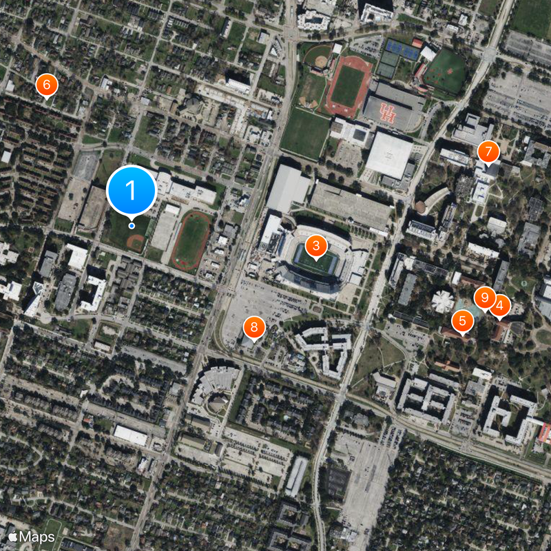 Jack Yates High School Map