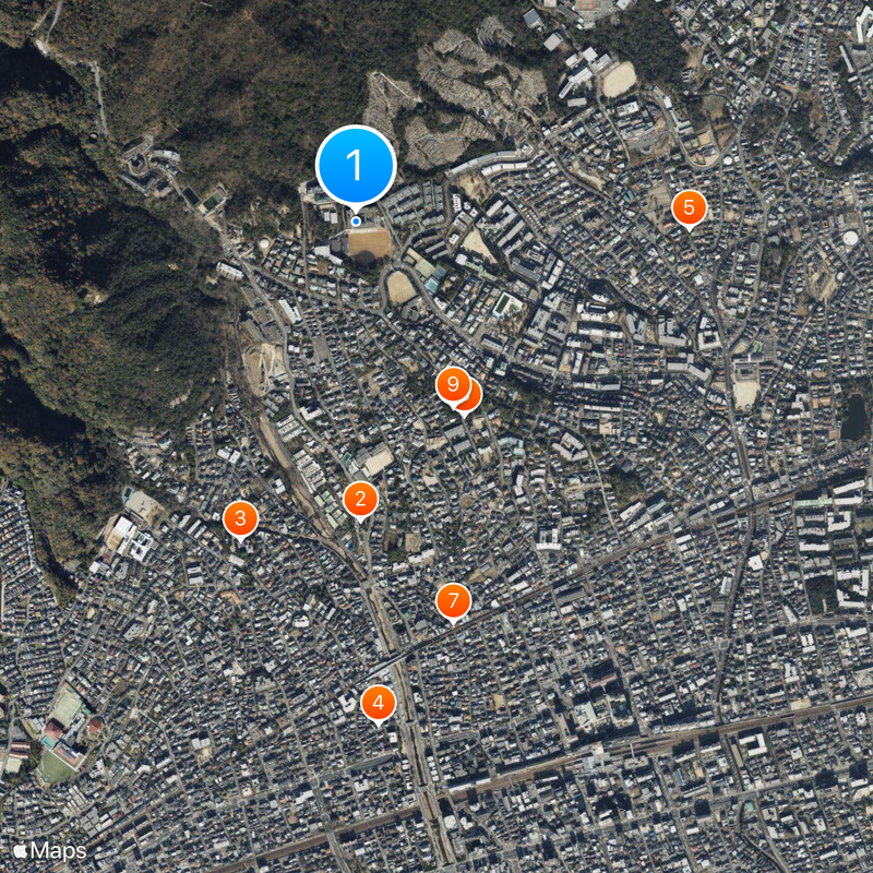 Konan Junior High School and  High School Map