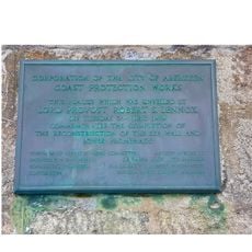 Commemorative plaque to Aberdeen Beach Coastal Works