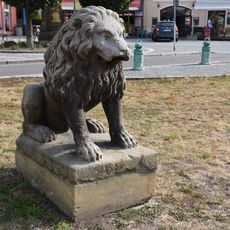 Statue of lion in Třebechovice pod Orebem