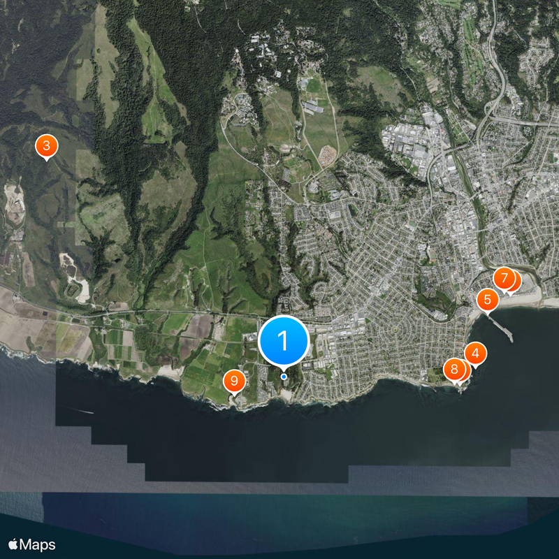 Natural Bridges State Beach Mapa