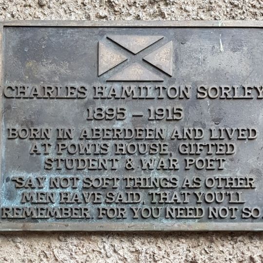 Commemorative plaque to Charles Sorley