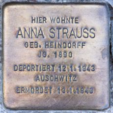 Stolperstein à la mémoire d’Anna Strauß