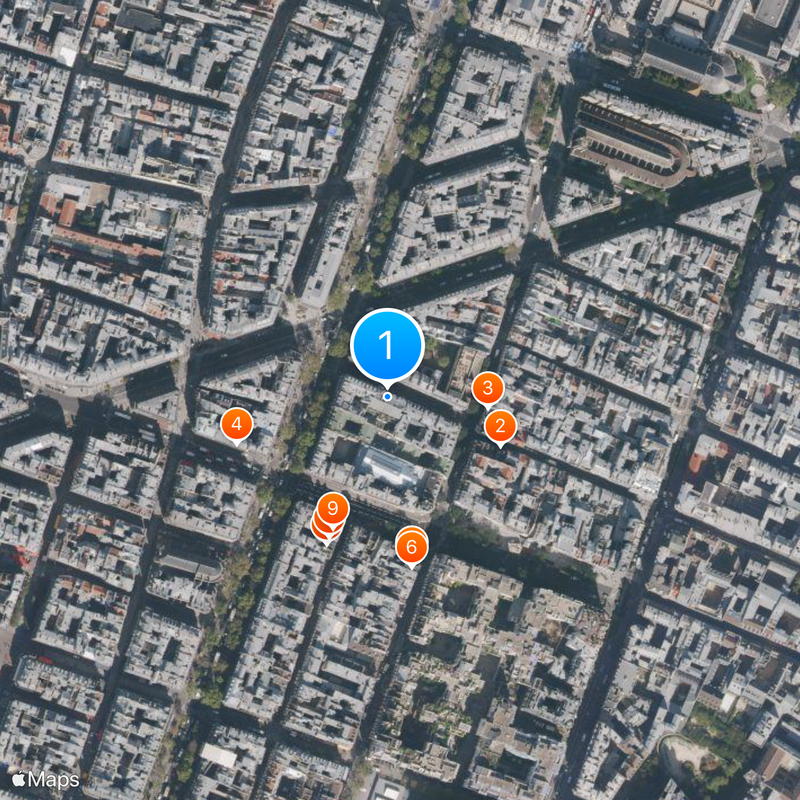 Les Bains-Douches Mapa