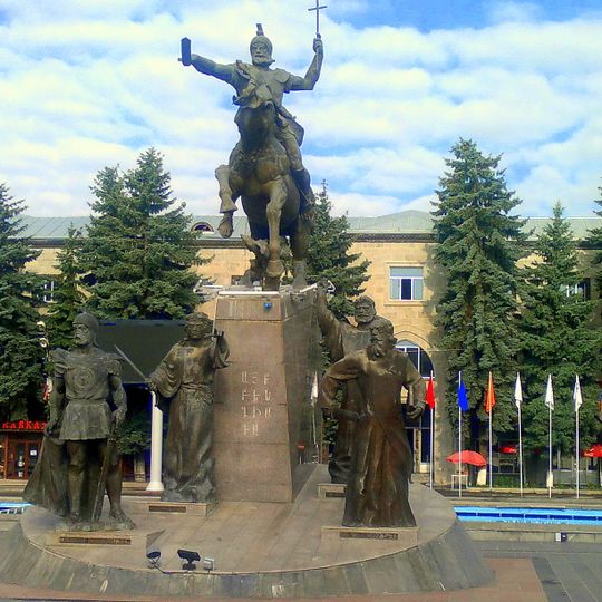 Vardan Mamikonian statue in Gyumri
