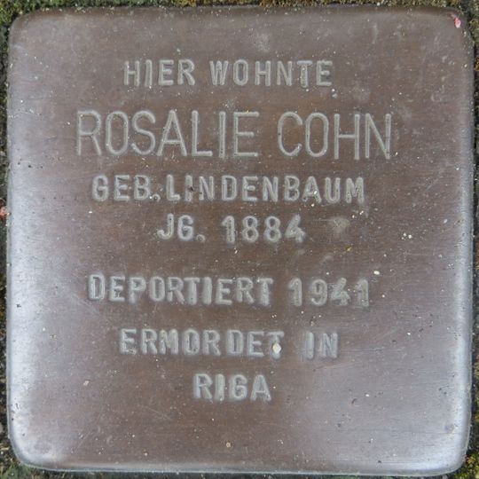 Stolperstein en memoria de Rosalie Cohn