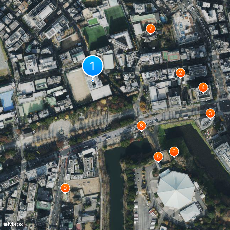 Tokyo Metropolitan Kudan High School Map