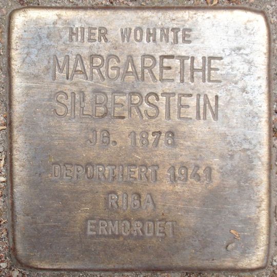 Stolperstein en memoria de Margarethe Silberstein