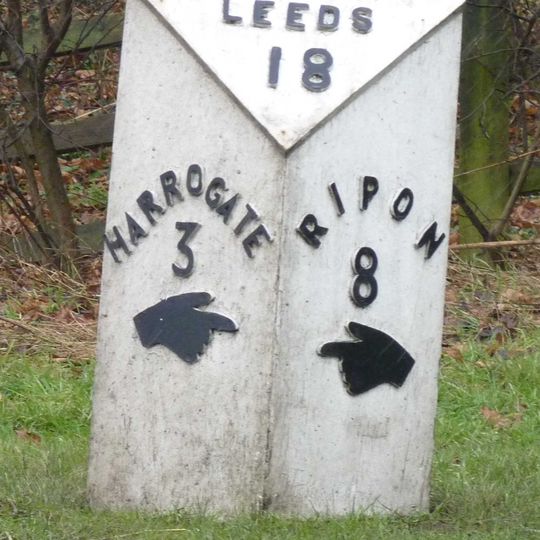 Milestone, Ripon Road, nr R Nidd bridge