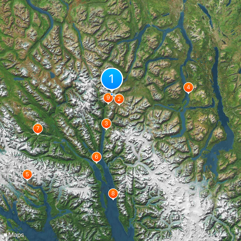 Piste Chilkoot Carte