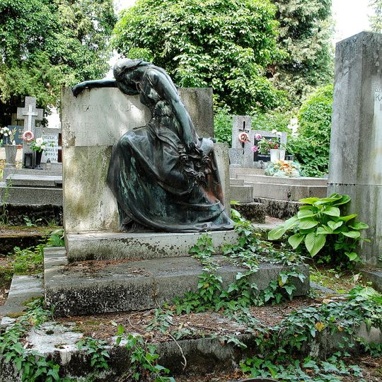 Cintorín sv. Rozálie, náhrobok so sochou