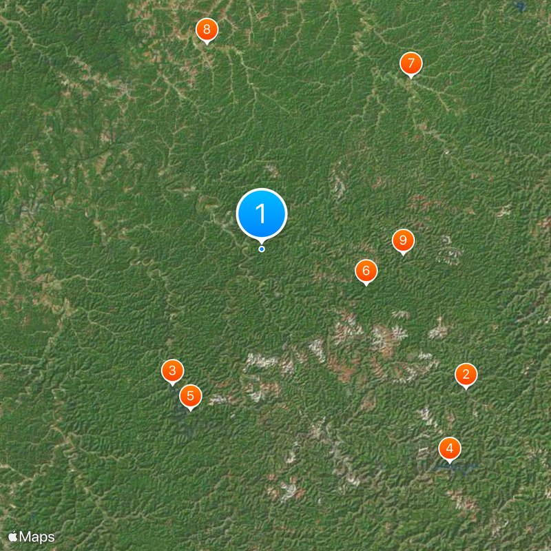 Contea di Breathitt Mappa